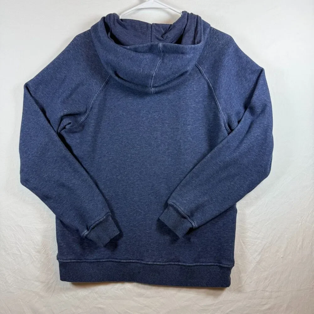 Fabletics Navy Heather Pullover Hoodie Feather Logo Size M (Estimated)